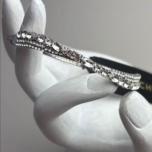 Givenchy Silver Bracelet with Crystal Details